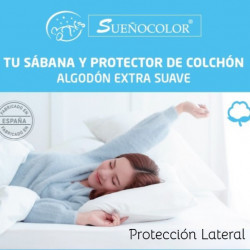 Protector de colchón de algodón con protección lateral